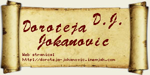 Doroteja Jokanović vizit kartica